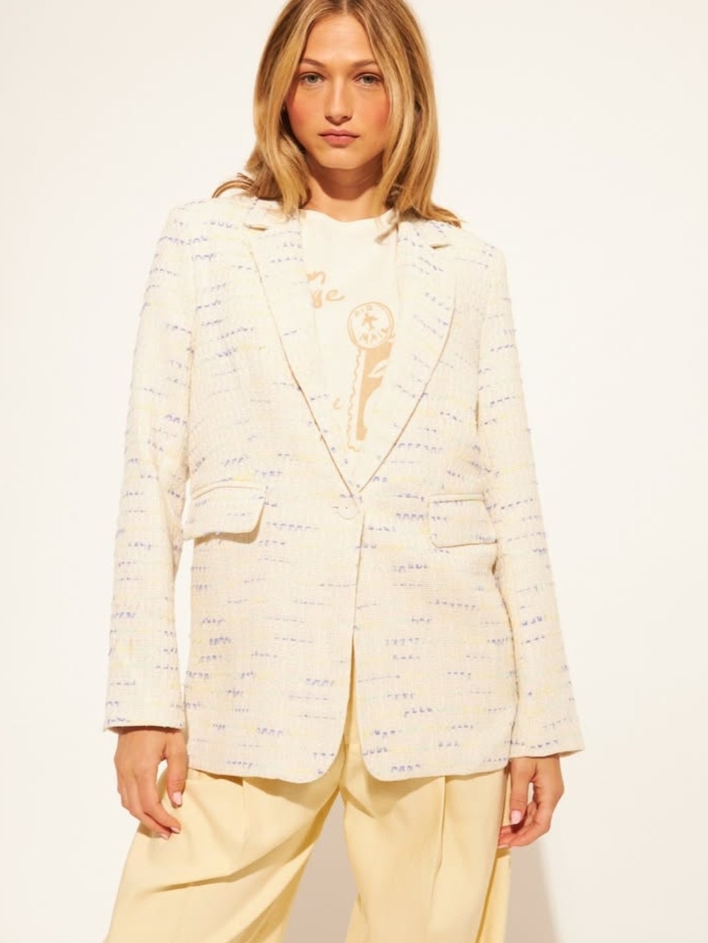 Elio Coastal Tweed Blazer